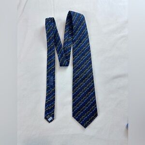 Hilditch & Key 100% Silk Floral Stripe Tie – Navy, Saks Fifth Avenue Exclusive